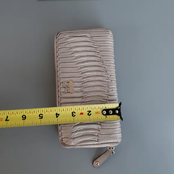 Coach Metallic Gray Women's Wallet - Picture 6 of 11